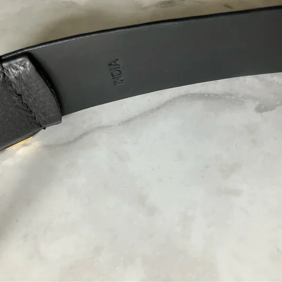 REVOLVE Favorite Daughter Black William Split Decision Leather Belt Size XL - Picture 8 of 9